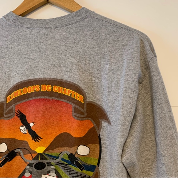 Motorcycle Poker Run Long Sleeve Tee Shirt - Picture 9 of 13